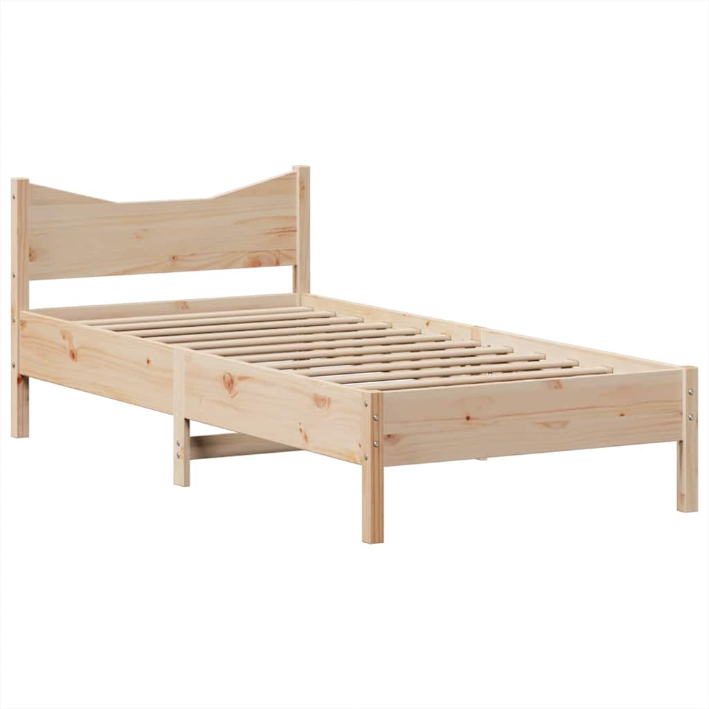 vidaXL Massivholzbett ohne Matratze 90x190 cm Kiefer