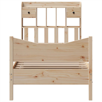 vidaXL Massivholzbett ohne Matratze 75x190 cm Kiefernholz