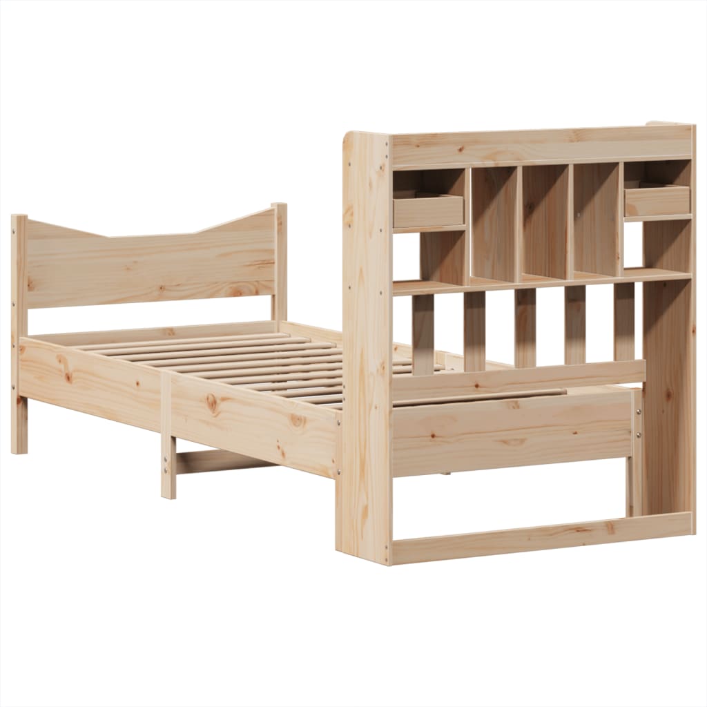 vidaXL Massivholzbett ohne Matratze 75x190 cm Kiefernholz