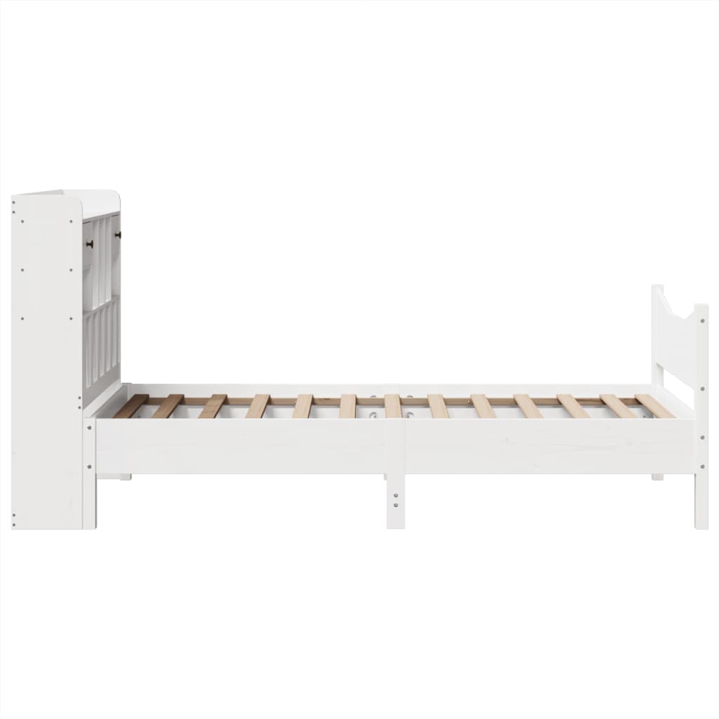 vidaXL Lit en bois massif sans matelas Blanc 75x190 cm Bois de pin