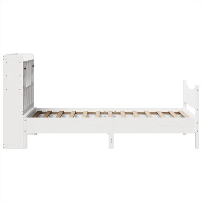 vidaXL Lit en bois massif sans matelas Blanc 75x190 cm Bois de pin