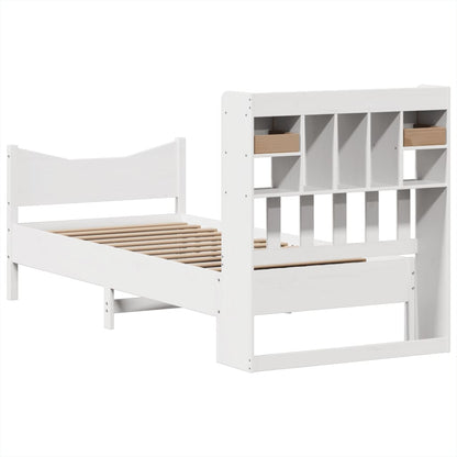 vidaXL Lit en bois massif sans matelas Blanc 75x190 cm Bois de pin