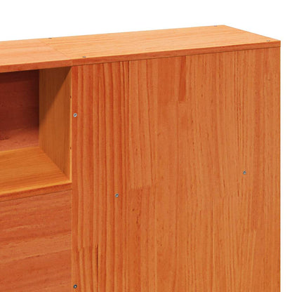 vidaXL Lit en bois massif sans matelas Marron ciré 200x200 Bois de pin