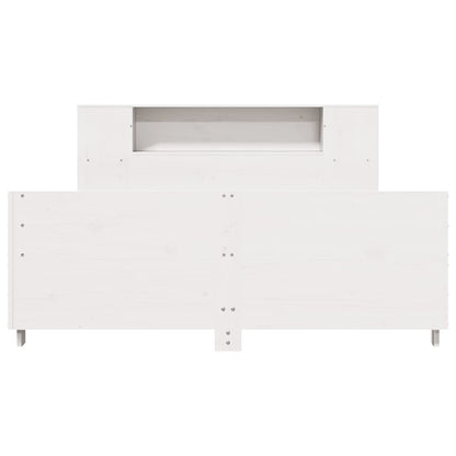 vidaXL Massivholzbett ohne Matratze Weiß 160x200 Kiefernholz