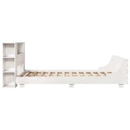 vidaXL Massivholzbett ohne Matratze Weiß 160x200 Kiefernholz