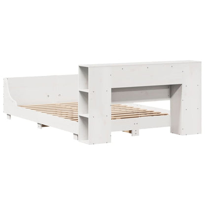 vidaXL Lit en bois massif sans matelas Blanc 150x200 cm Pin