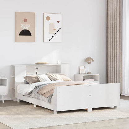vidaXL Lit en bois massif sans matelas Blanc 150x200 cm Pin