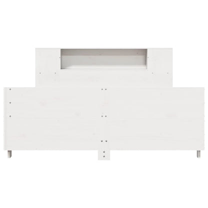 vidaXL Massivholzbett ohne Matratze Weiß 140x200 cm Kiefernholz