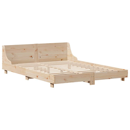 vidaXL Massivholzbett ohne Matratze 120x200 cm Kiefernholz