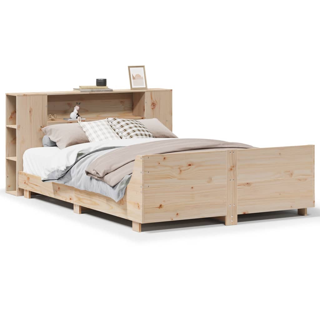 vidaXL Lit en bois massif sans matelas 140x190 cm Pin