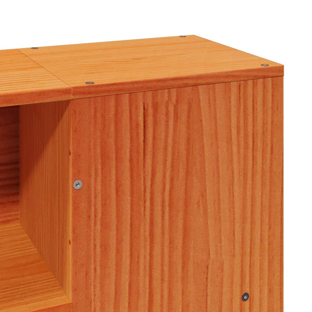 vidaXL Massivholzbett ohne Matratze Wachsbraun 140x190 cm Kiefernholz
