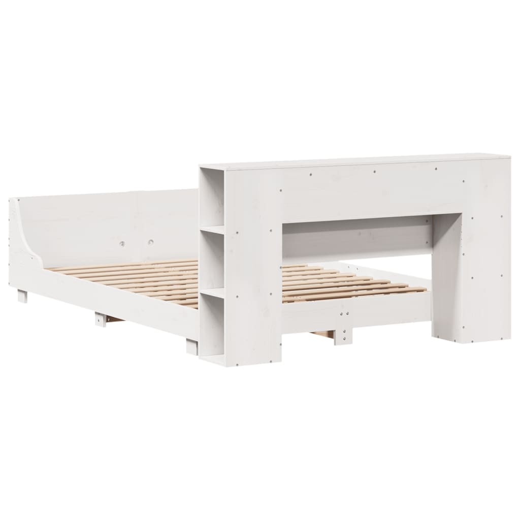 vidaXL lit en bois massif sans matelas blanc 120x190 cm bois de pin