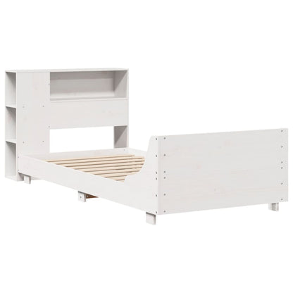 vidaXL Massivholzbett ohne Matratze Weiß 75x190 cm Kiefernholz