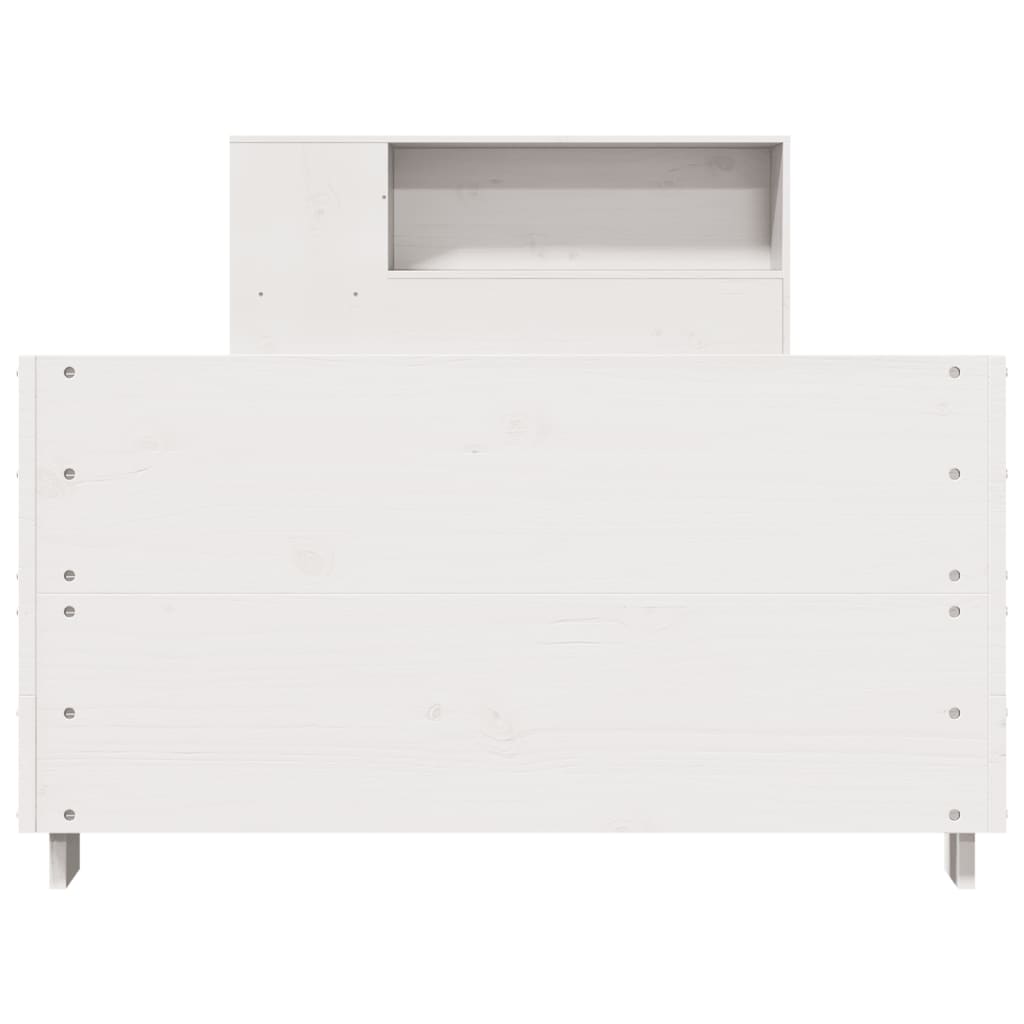 vidaXL Massivholzbett ohne Matratze Weiß 75x190 cm Kiefernholz