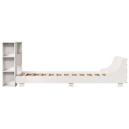 vidaXL Massivholzbett ohne Matratze Weiß 75x190 cm Kiefernholz