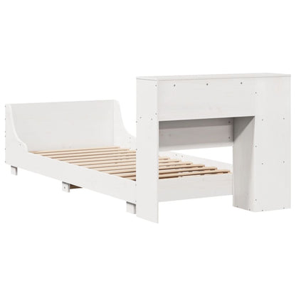 vidaXL Massivholzbett ohne Matratze Weiß 75x190 cm Kiefernholz