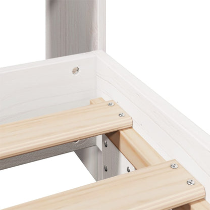 vidaXL Massivholzbett ohne Matratze Weiß 75x190 cm Kiefernholz