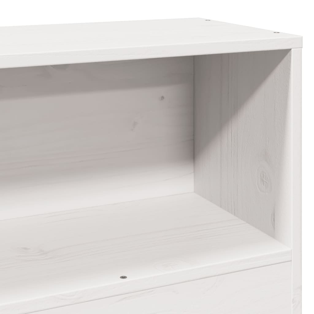 vidaXL Massivholzbett ohne Matratze Weiß 75x190 cm Kiefernholz