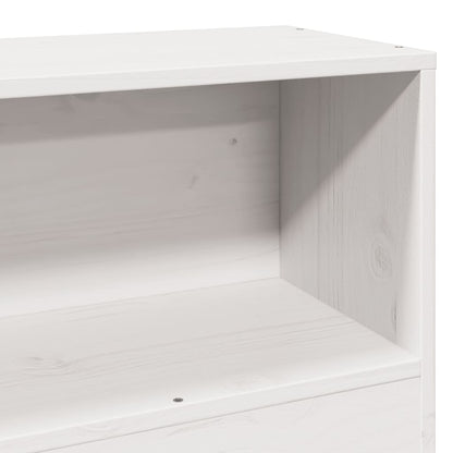 vidaXL Massivholzbett ohne Matratze Weiß 75x190 cm Kiefernholz