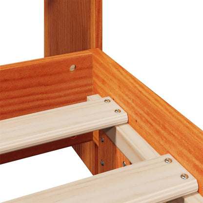 vidaXL Lit en bois massif sans matelas Marron ciré 75x190 cm Bois de pin
