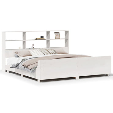 vidaXL Lit en bois massif sans matelas blanc 180x200 cm bois de pin