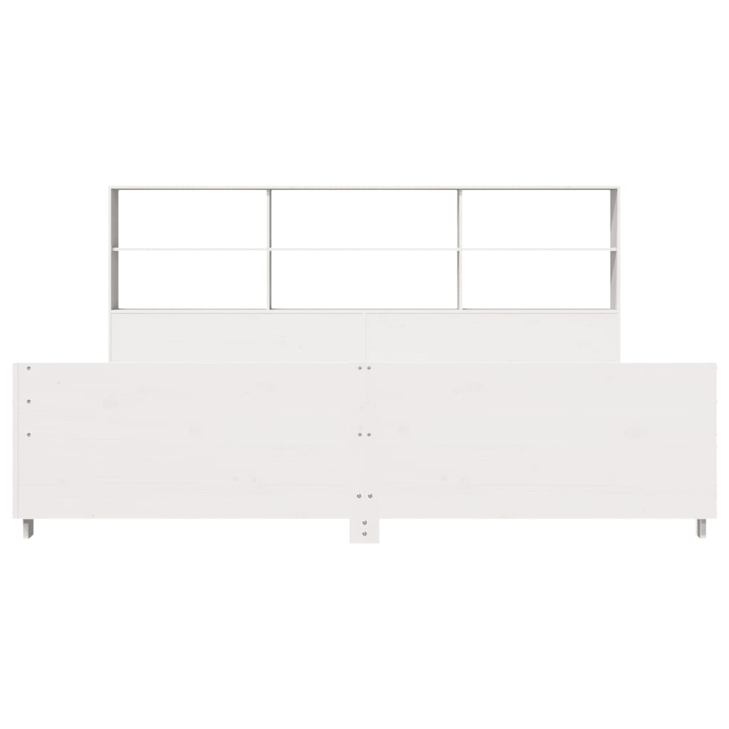 vidaXL Massivholzbett ohne Matratze Weiß 180x200 cm Kiefernholz