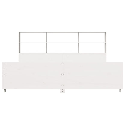 vidaXL Massivholzbett ohne Matratze Weiß 180x200 cm Kiefernholz