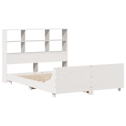 vidaXL Massivholzbett ohne Matratze Weiß 120x200 cm Kiefernholz
