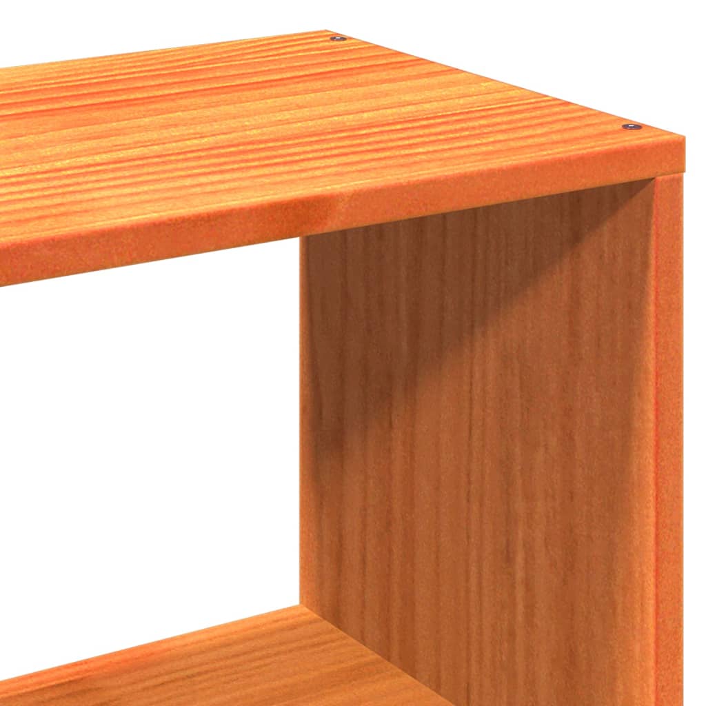 vidaXL Massivholzbett ohne Matratze Wachsbraun 100x200 Kiefernholz