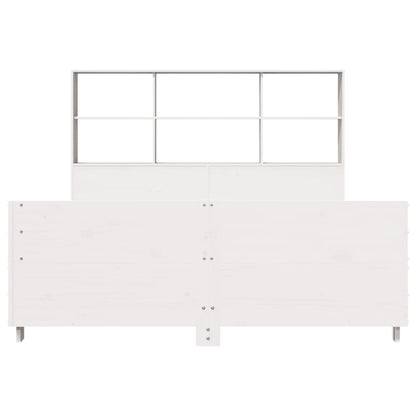 vidaXL Massivholzbett ohne Matratze Weiß 140x190 cm Kiefernholz