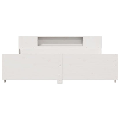 vidaXL Massivholzbett ohne Matratze Weiß 200x200 cm Kiefernholz