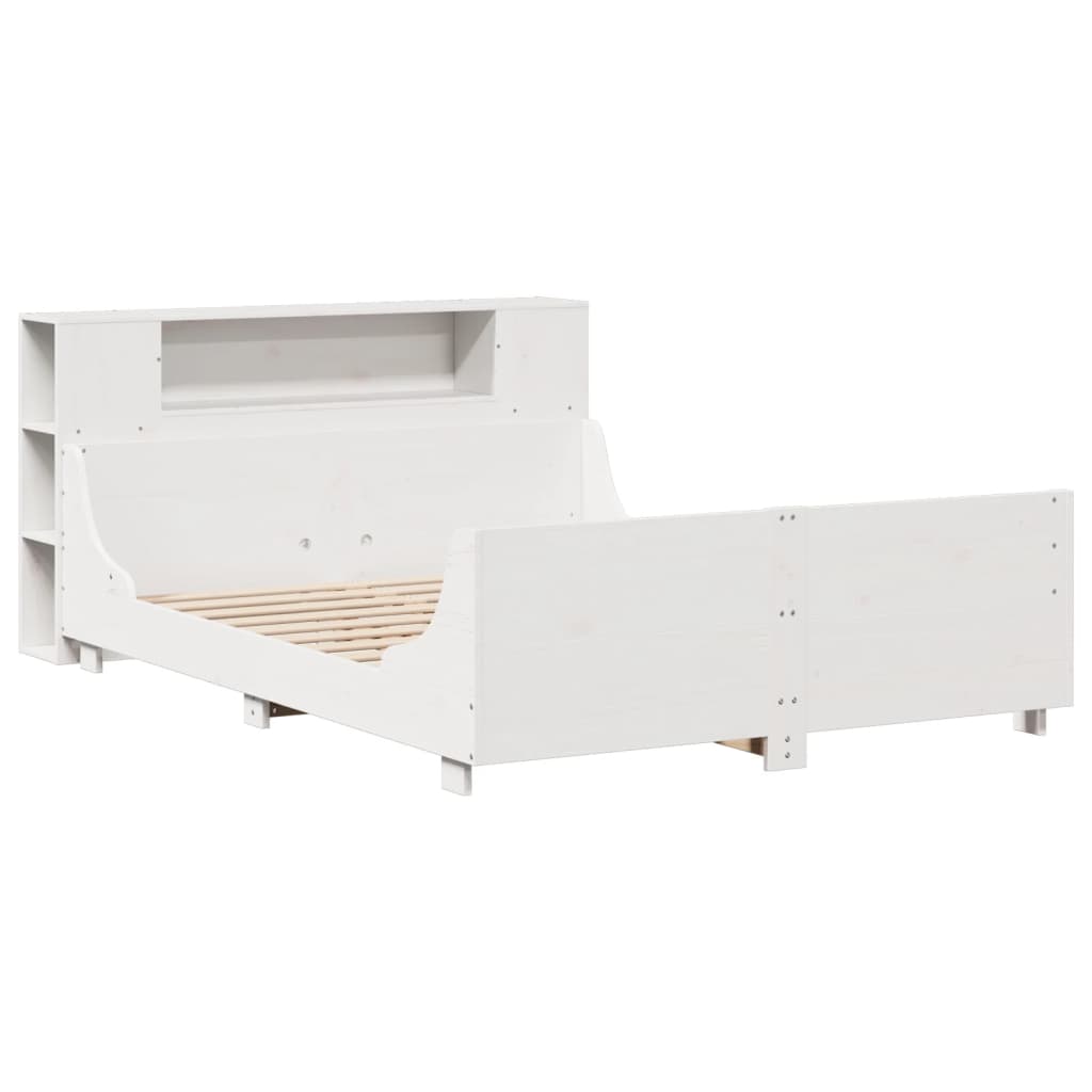vidaXL Lit en bois massif sans matelas Blanc 150x200 cm Pin