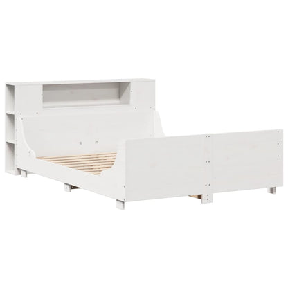 vidaXL Lit en bois massif sans matelas Blanc 150x200 cm Pin