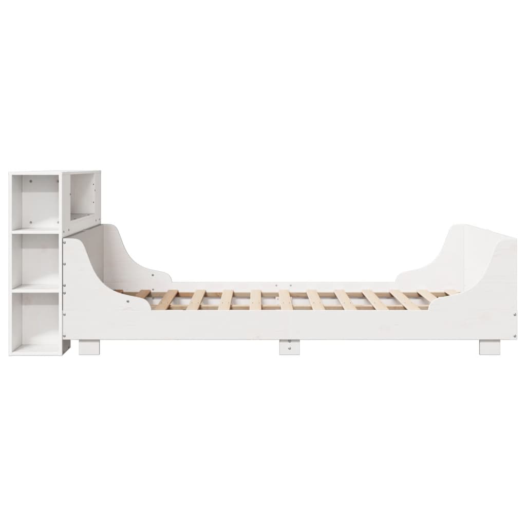 vidaXL Lit en bois massif sans matelas Blanc 150x200 cm Pin