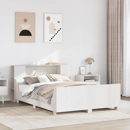 vidaXL Lit en bois massif sans matelas Blanc 150x200 cm Pin