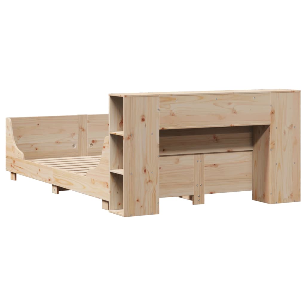 vidaXL Lit en bois massif sans matelas 140x200 cm pin