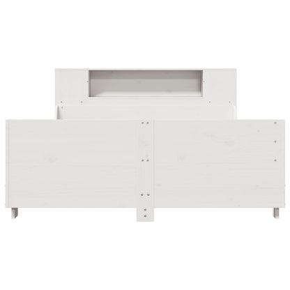 vidaXL Massivholzbett ohne Matratze Weiß 140x200 cm Kiefernholz