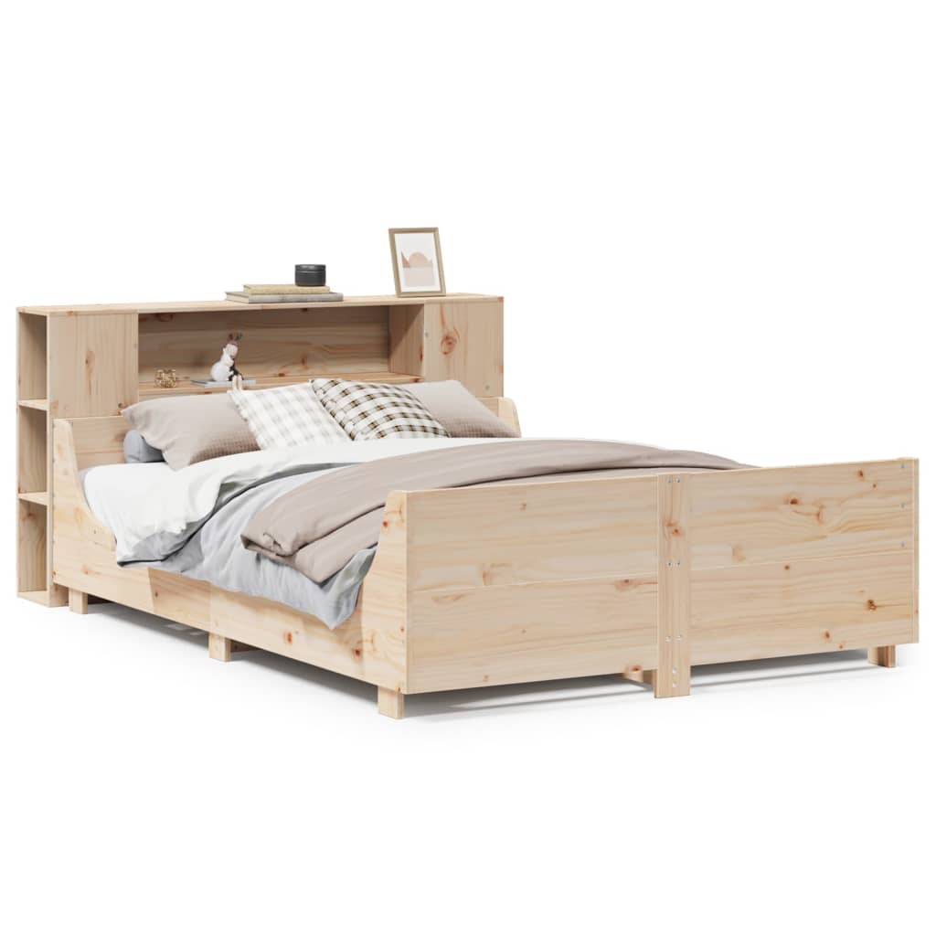 vidaXL Massivholzbett ohne Matratze 140x190 cm Kiefernholz