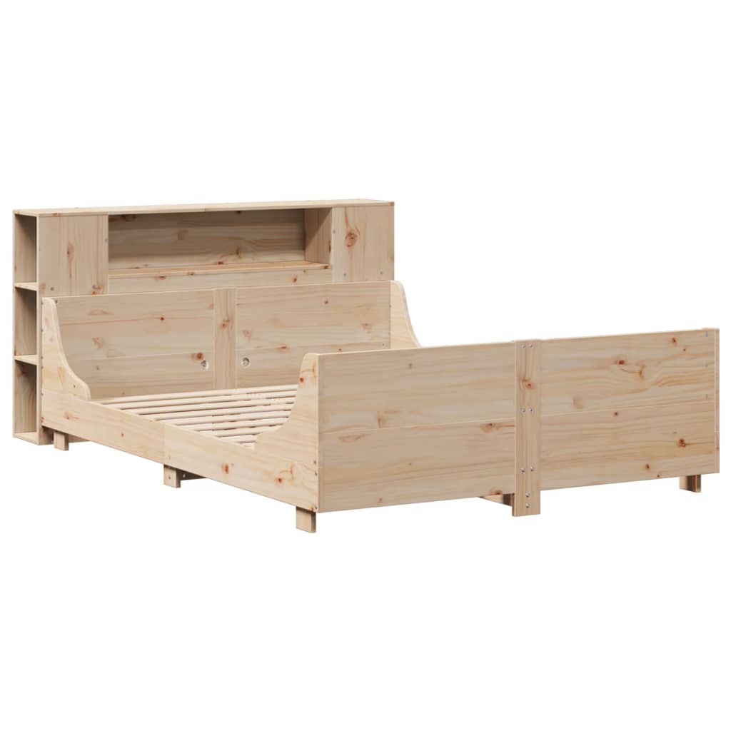 vidaXL Massivholzbett ohne Matratze 140x190 cm Kiefernholz