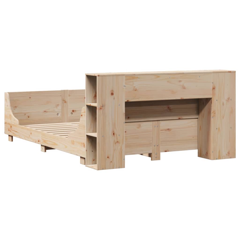 vidaXL Massivholzbett ohne Matratze 140x190 cm Kiefernholz