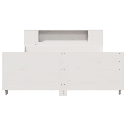 vidaXL Massivholzbett ohne Matratze Weiß 135x190 cm Kiefernholz