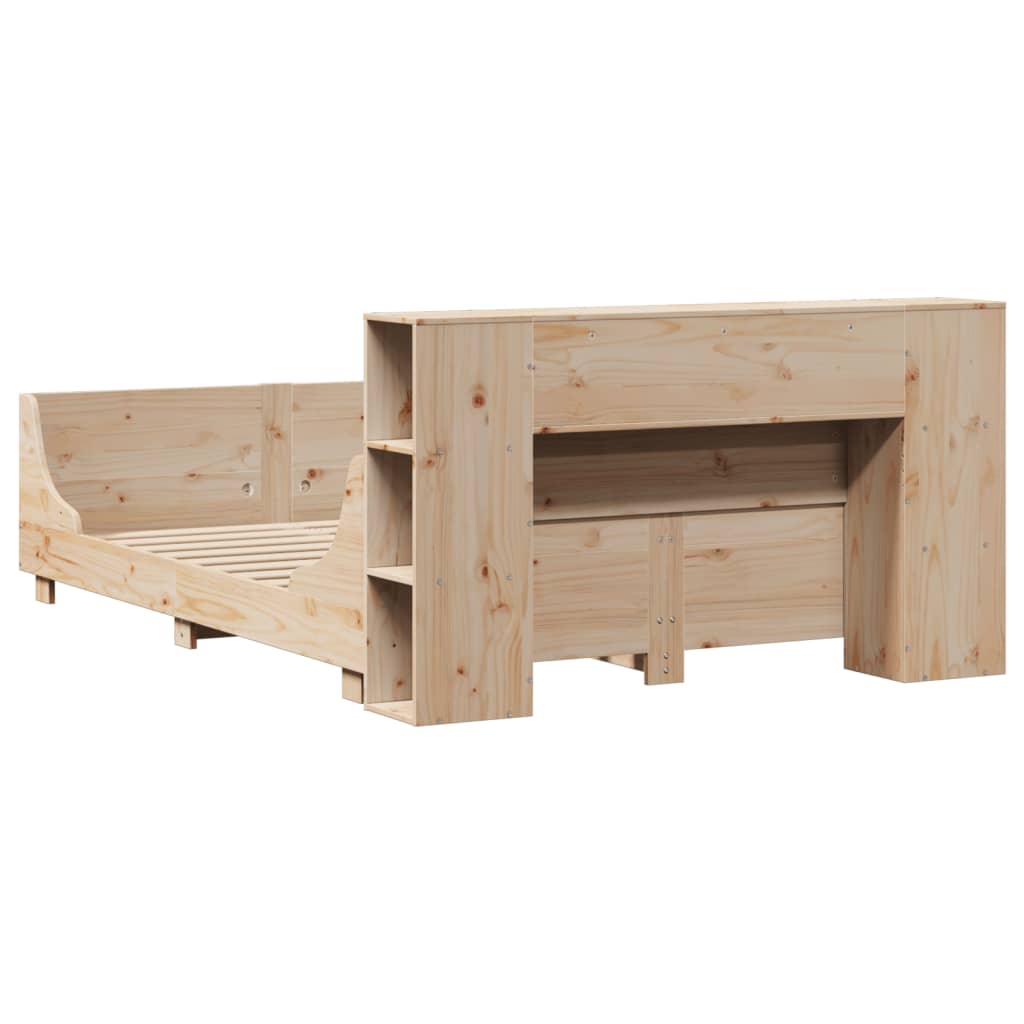 vidaXL Lit en bois massif sans matelas 120x190 cm Pin