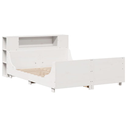 vidaXL Massivholzbett ohne Matratze Weiß 120x190 cm Kiefernholz