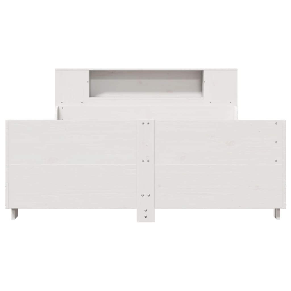vidaXL Massivholzbett ohne Matratze Weiß 120x190 cm Kiefernholz