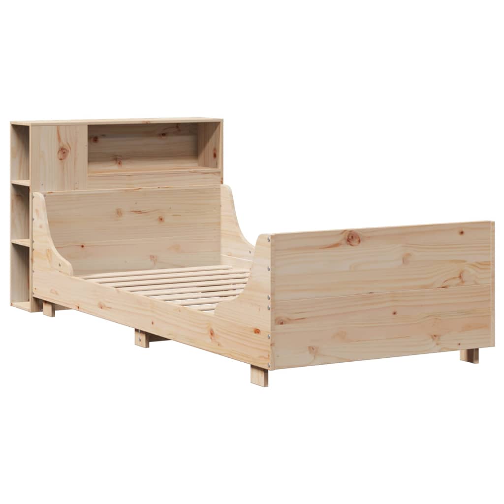 vidaXL Massivholzbett ohne Matratze 100x200 cm Kiefernholz