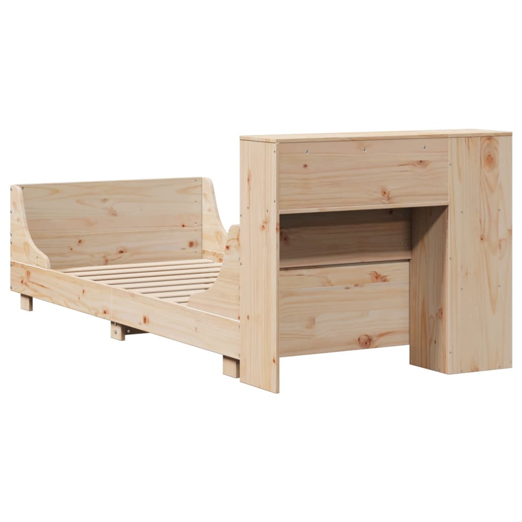 vidaXL Massivholzbett ohne Matratze 100x200 cm Kiefernholz