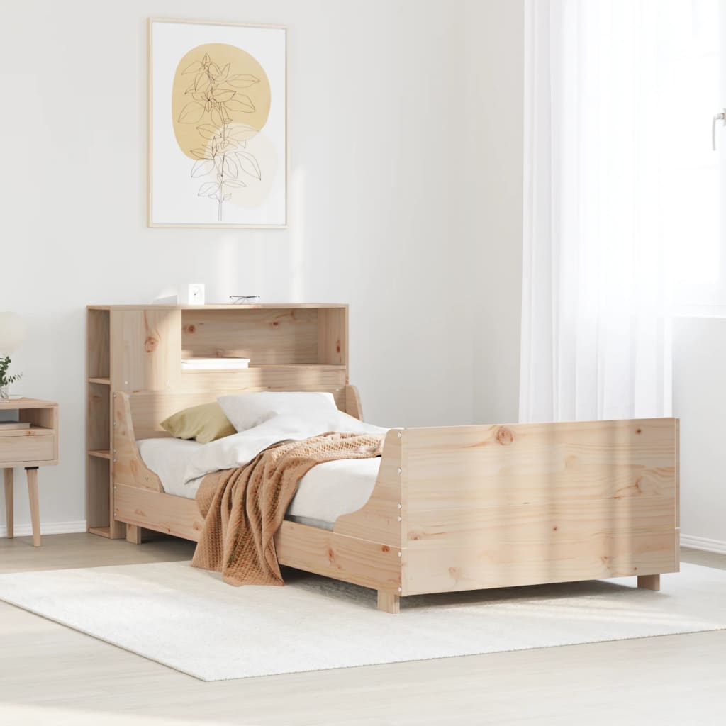 vidaXL Massivholzbett ohne Matratze 100x200 cm Kiefernholz
