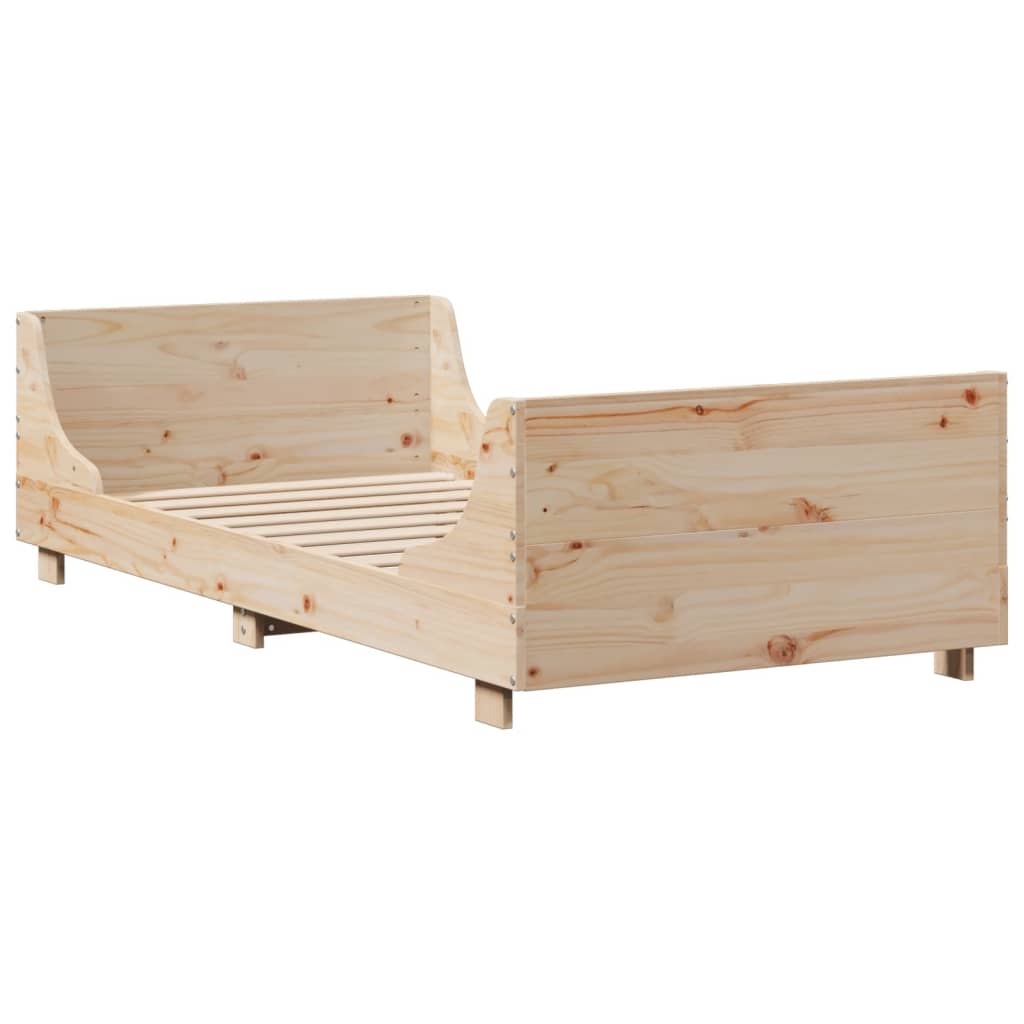 vidaXL Massivholzbett ohne Matratze 90x200 Kiefernholz