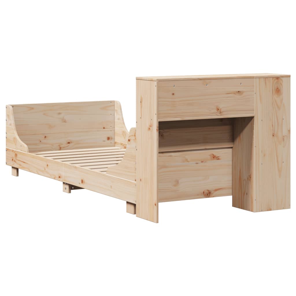vidaXL Massivholzbett ohne Matratze 90x200 Kiefernholz