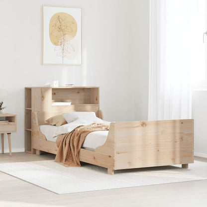 vidaXL Massivholzbett ohne Matratze 75x190 cm Kiefernholz